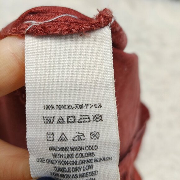 Free People Women's Red Tencel Cargo Shorts Size 6 - Picture 7 of 7